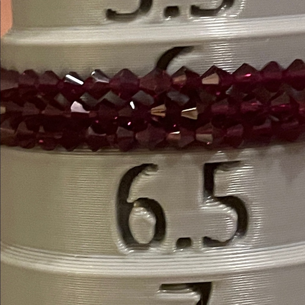 3 Red crystal stretch Bracelets